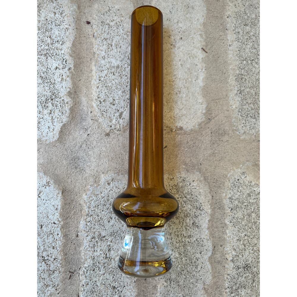 1990s Marquis by Waterford Crystal Bud Vase amber brown modern